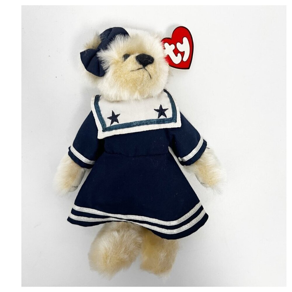 TY Attic Treasures "Breezy" 1993 Jointed Boating  Girl Bear   "Ahoy Mate !" NWT